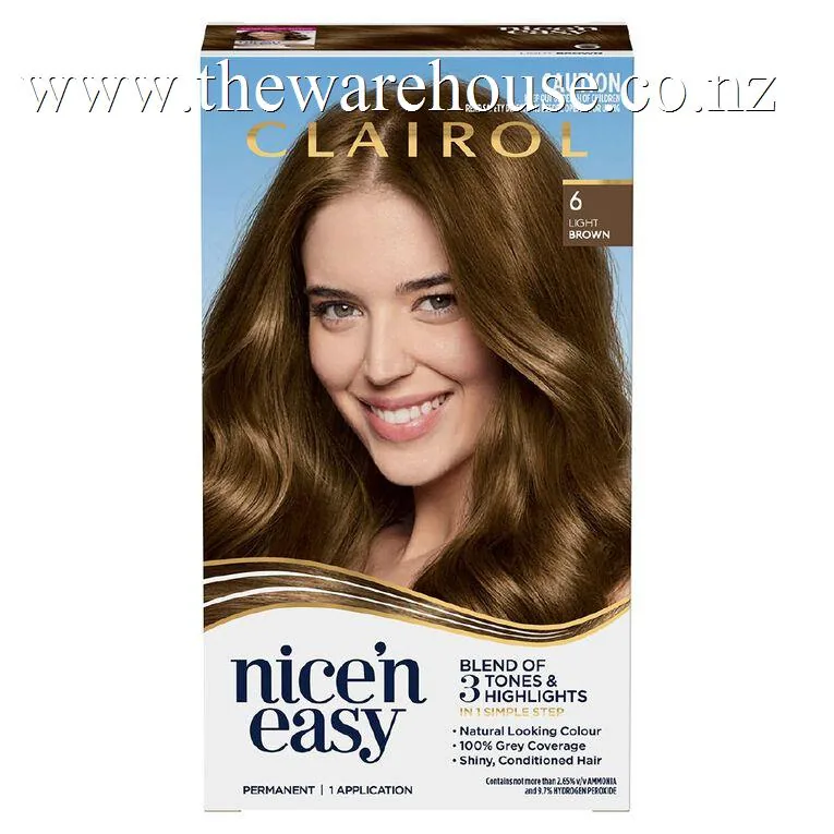 Clairol Nice N Easy Permanent Hair Colour Light Brown 6